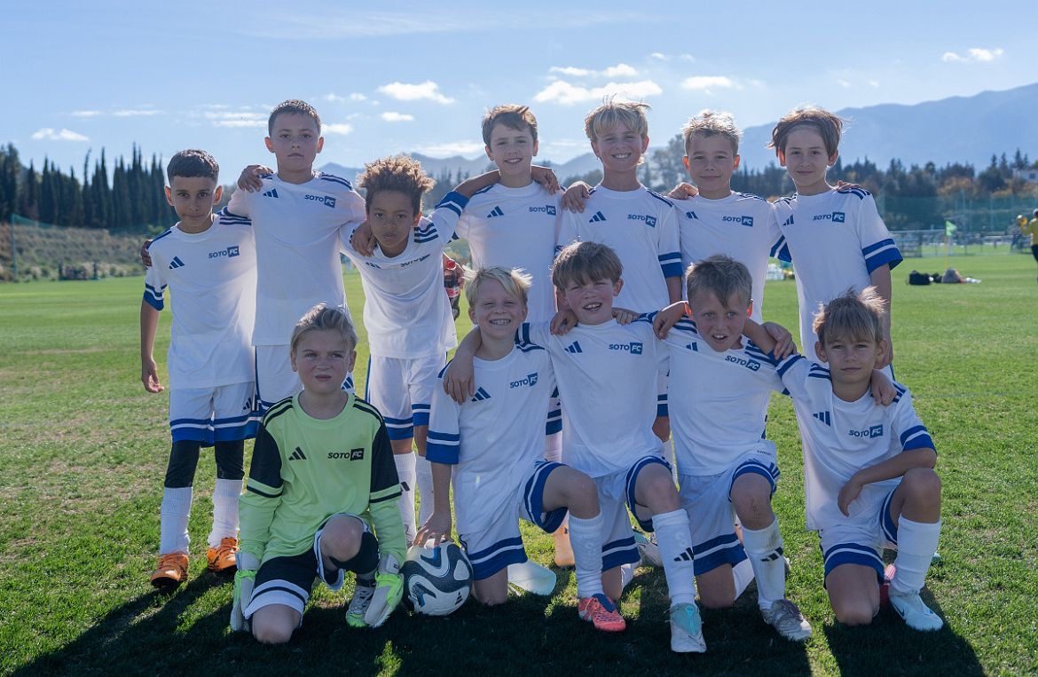 The squad lined up for a team photo before a match